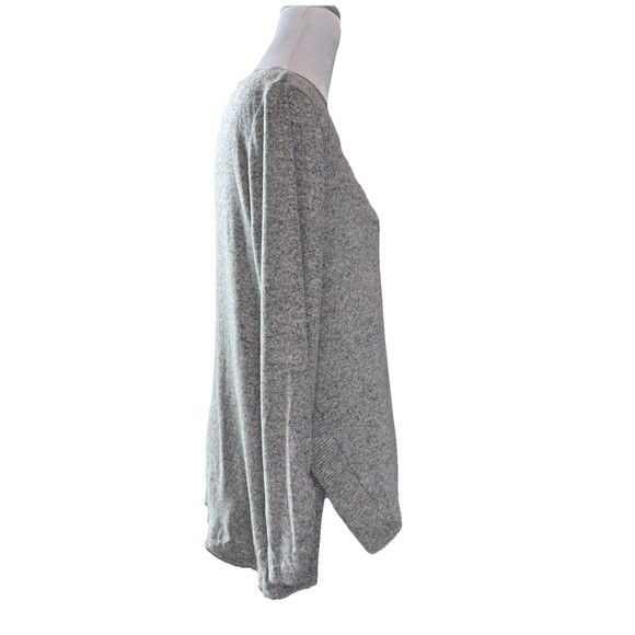 Petite Apt. 9 Sweater Gray Size PM Fuzzy High-Low Tunic New Women’s Long Sleeve - Picture 5 of 10